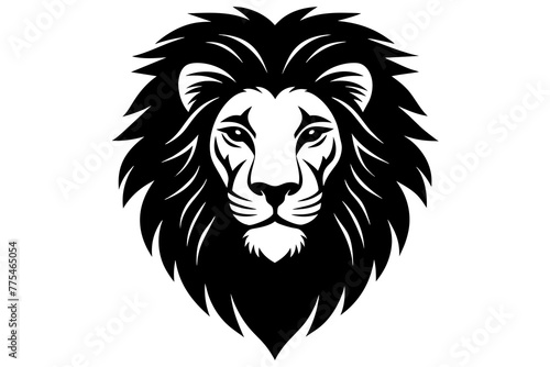 Fototapeta Naklejka Na Ścianę i Meble -  lion head silhouette vector art illustration
