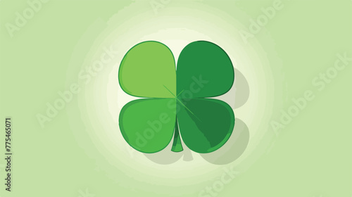 Four leaf clover icon. Flat design of shamrock with