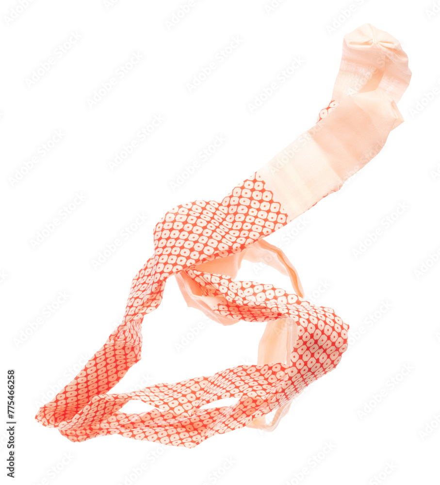 String rope obi Japanese Traditional Komono equipment fly in air with ...