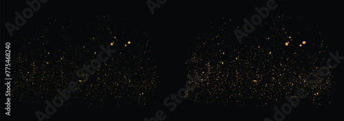 Vector golden sparkles gold glitter template design background