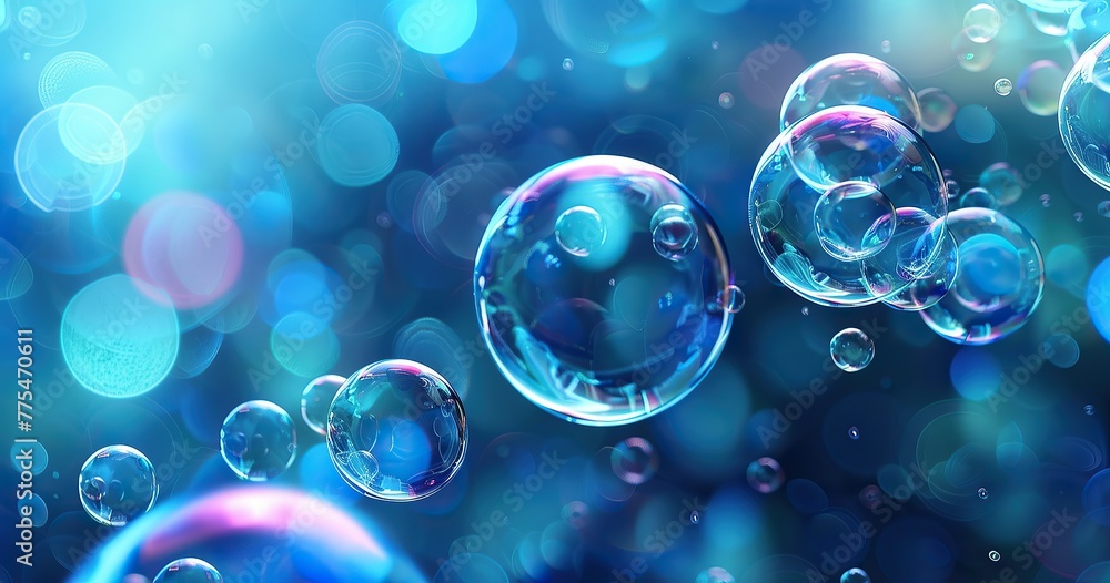 bubbles background blue 