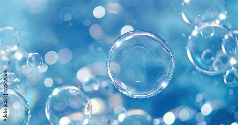 bubbles background blue 