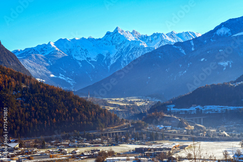 Winterlandschaft in Imst im österreichischen Bundesland Tirol  photo