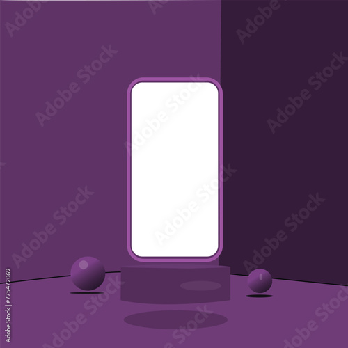 illustration of a phone with screen
