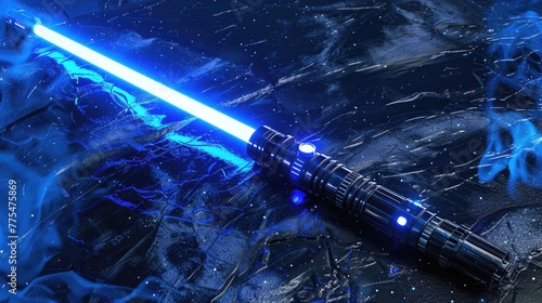 Blue galactic lightsaber tool