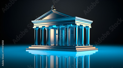 Bank Business Icon 3d