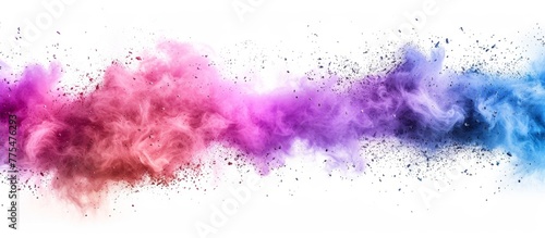 Colorful powder cloud thrown in the air