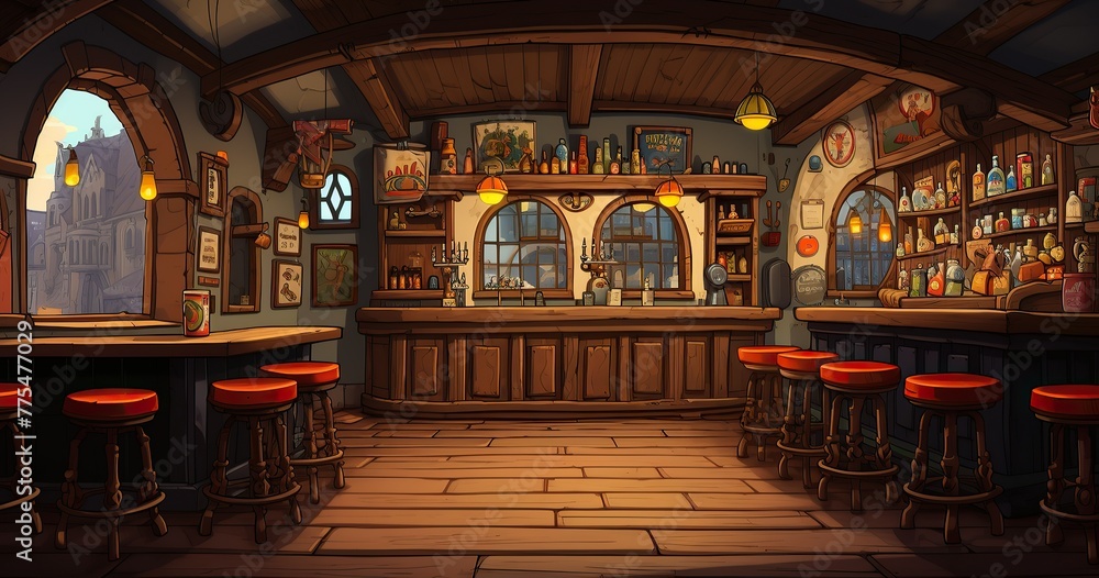 cartoon pub