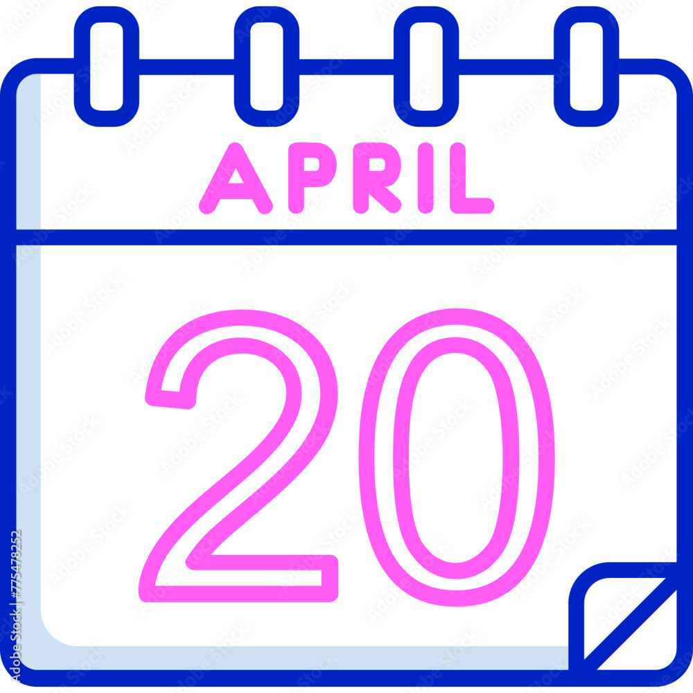 20 April Vector Icon Design 20 April Vector Icon Design