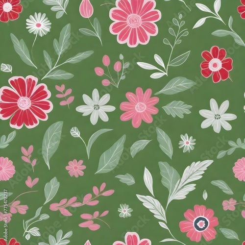 seamless pattern with flowers