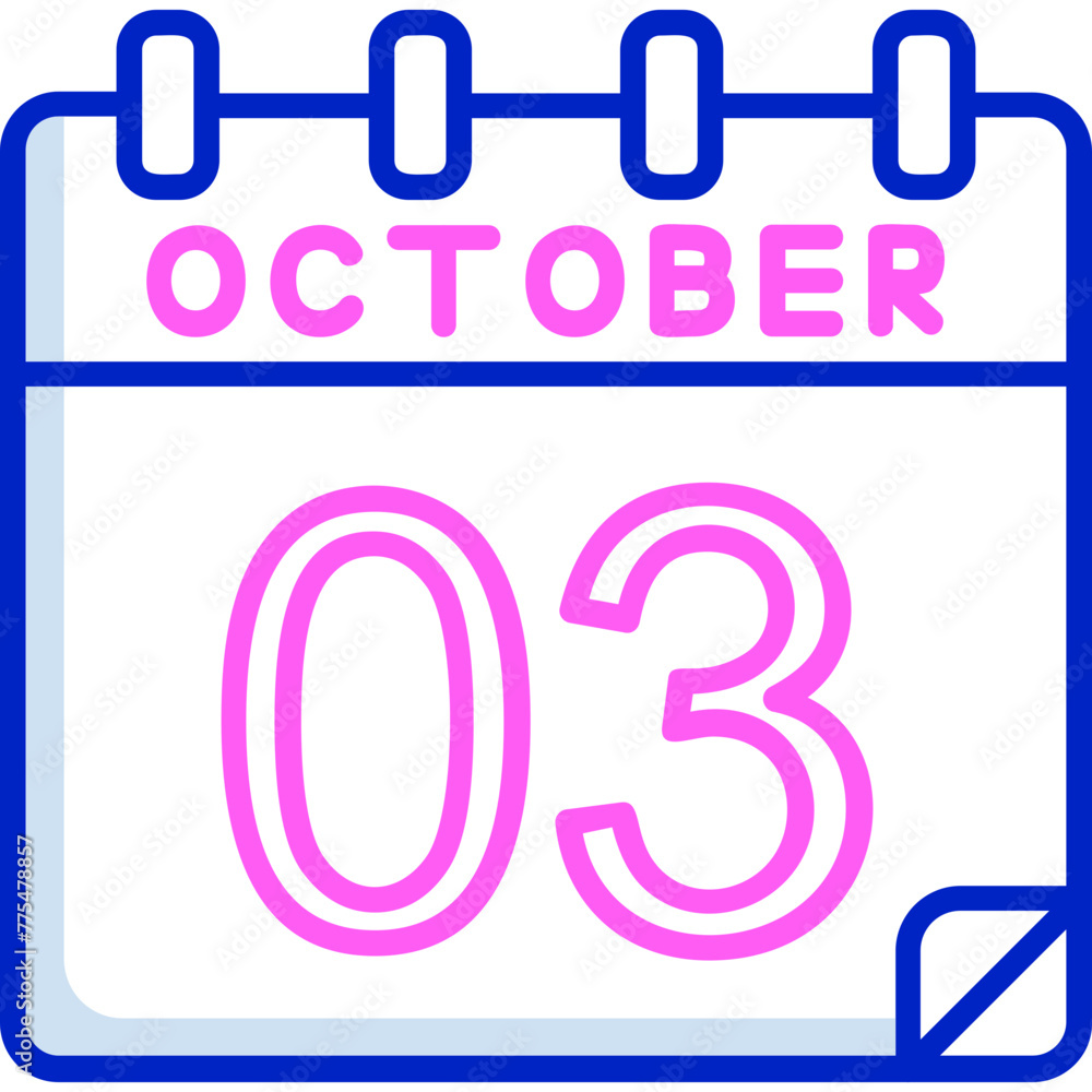 3 October Vector Icon Design 3 October Vector Icon Design
