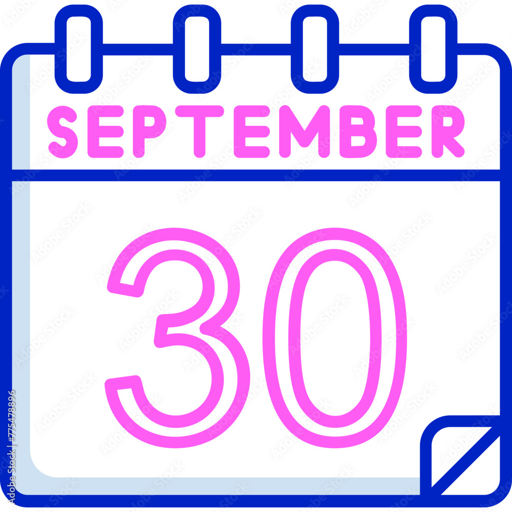 30 September Vector Icon Design 30 September Vector Icon Design