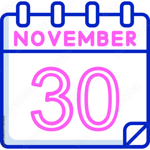30 November Vector Icon Design
