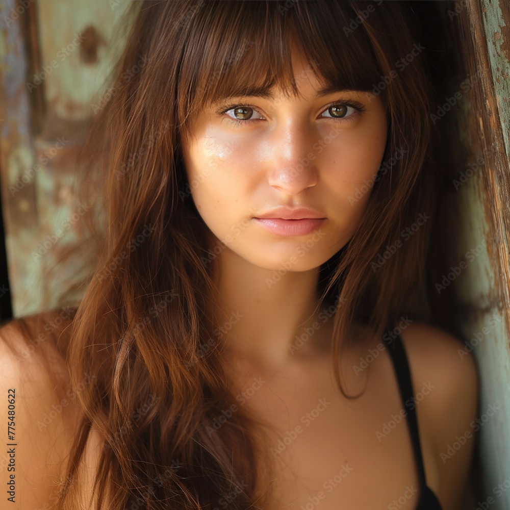 Portrait of a Young Woman with Natural Makeup Portrait of a Young Woman with Natural Makeup
