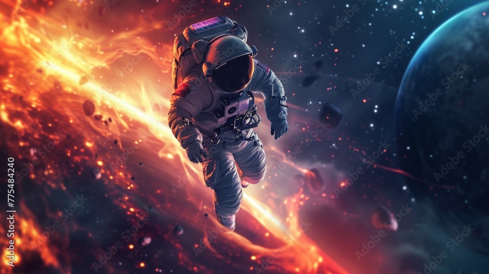 beautiful cat fly in a spacesuit in space, blurred background of planets ::3 galactic ::3 --ar 16:9 --quality 0.5 Job ID: 740ece15-21ff-459e-8dfd-2bffa107976e