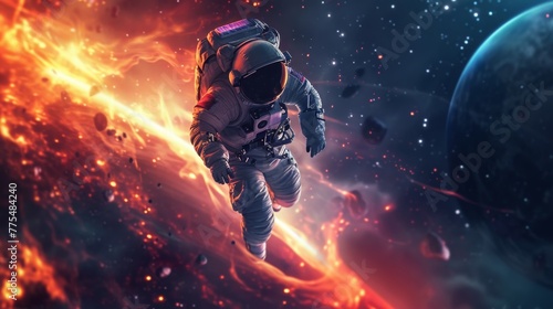 beautiful cat fly in a spacesuit in space, blurred background of planets ::3 galactic ::3 --ar 16:9 --quality 0.5 Job ID: 740ece15-21ff-459e-8dfd-2bffa107976e