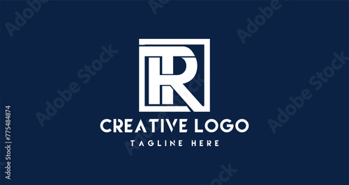 Modern unique letter RT TR logo design template vector