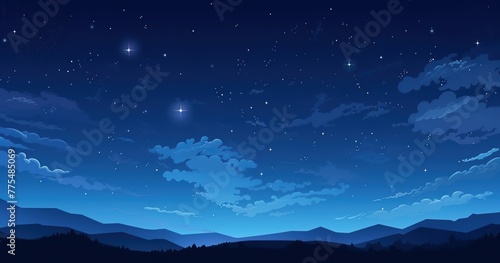 clear sky parallax of a night sky  atmosphere  space limit  pixel art  parallax effect 