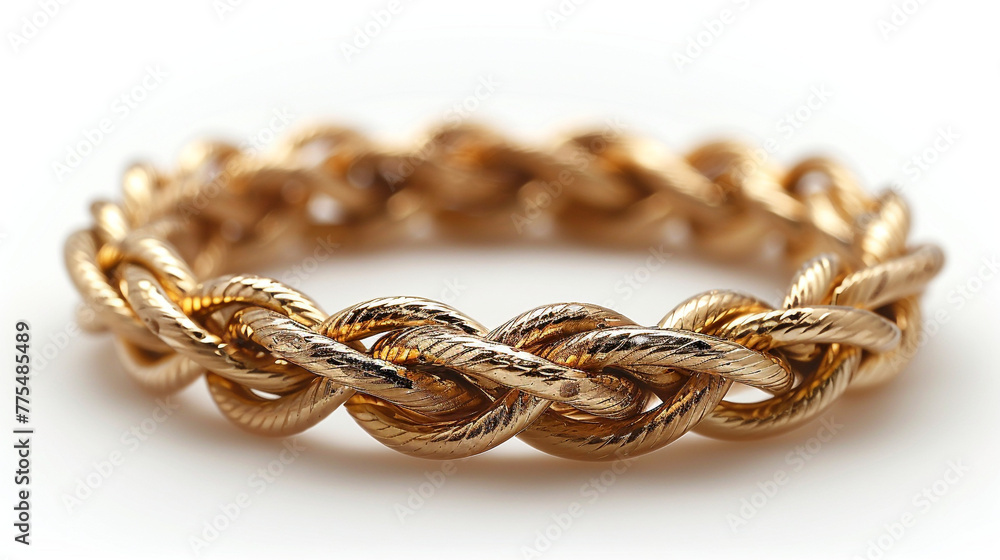 gold rope bracelet white background gold rope bracelet white background