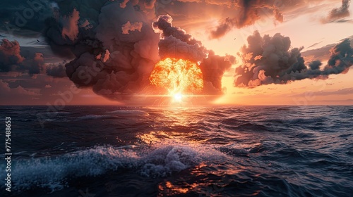 Nuclear explosion in sea