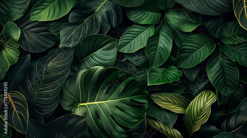 Tropical leaves background