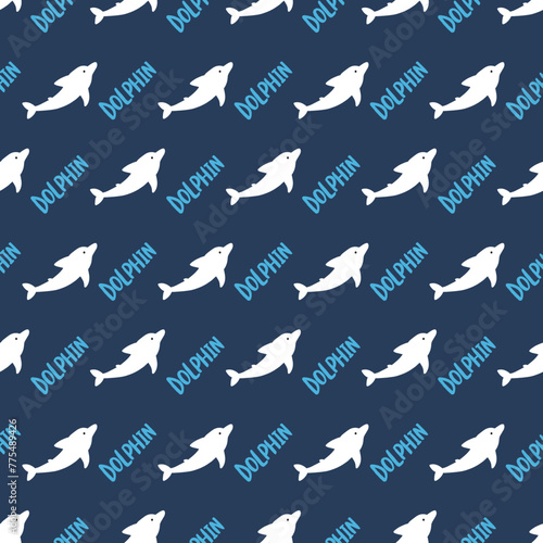 Dancing Dolphins Aquatic Joy Jumping Sea Pattern