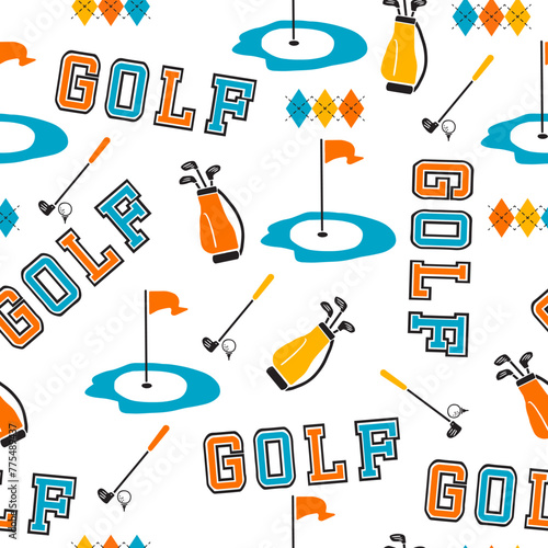 Swing into Style Golfing Clubhouse Dreams Pattern