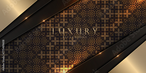 Luxurious Elegant Black and Gold Geometric Design, Abstract Elegance for HD Wallpaper, Web, and More, Stylish Graphics for Cover Design, Menu Templates and Web Graphics