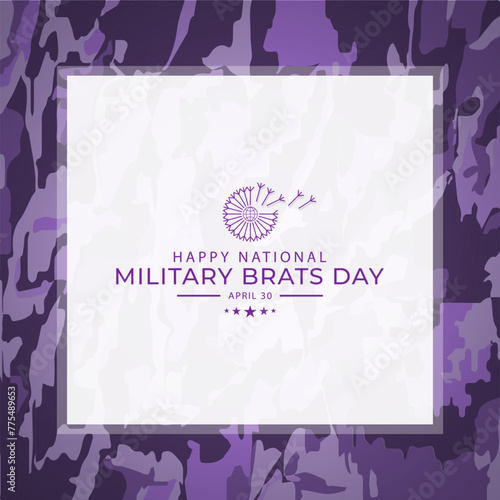National Military Brats Day Background Vector Illustration