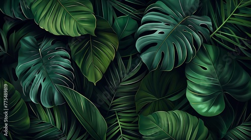 Tropical leaves background