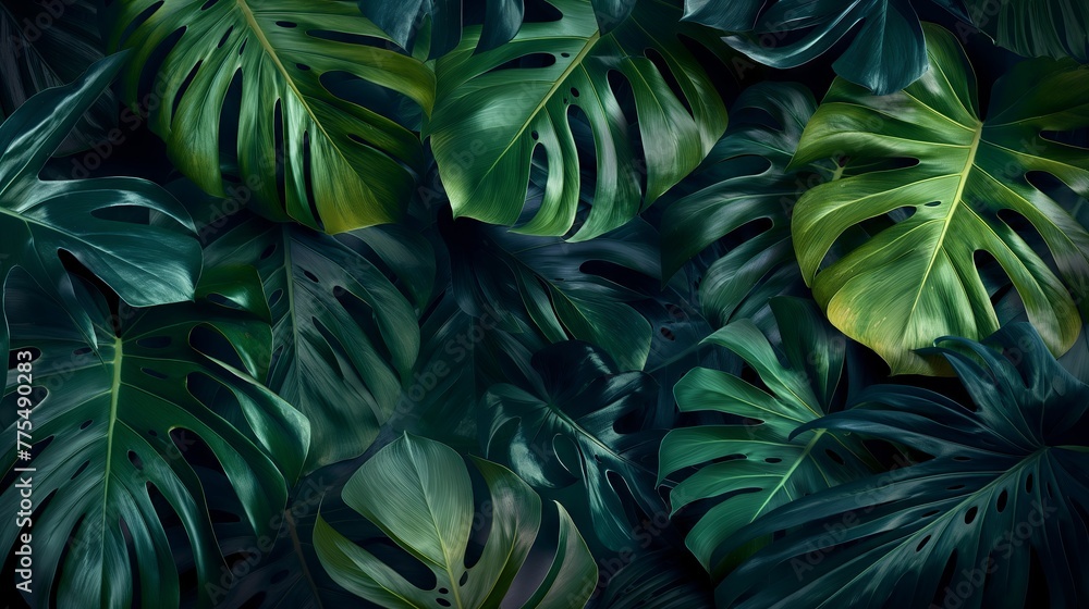 Tropical leaves background Tropical leaves background
