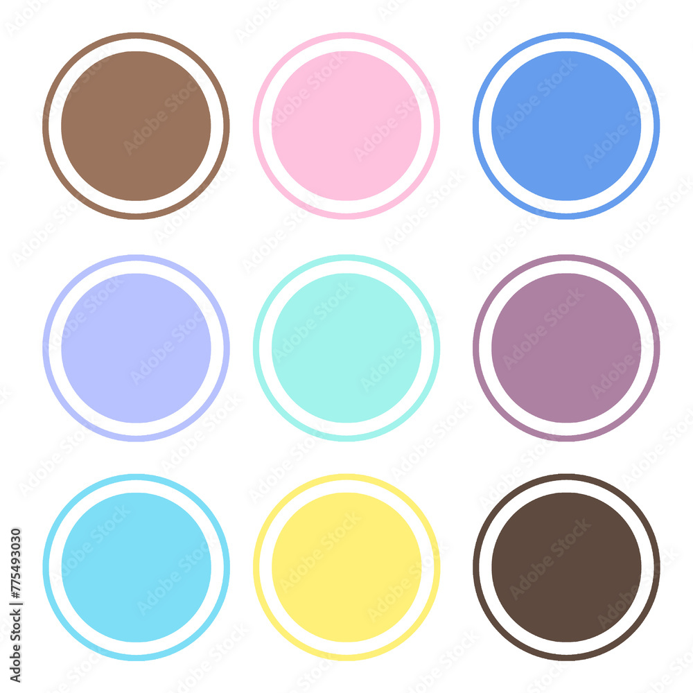 isolated multicolor circle set, a bundle of simple circle buttons, transparency background png isolated multicolor circle set, a bundle of simple circle buttons, transparency background png