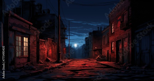 illustration background night scene