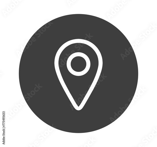 Free Download シンプルな黒色のマップマーク - GFXLoad