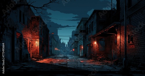 illustration background  night scene