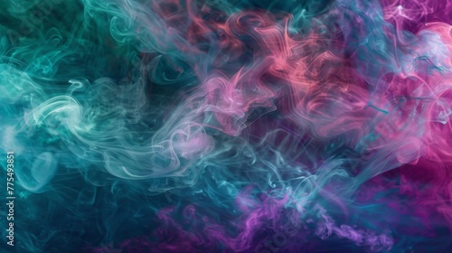 As the incense burns vibrant shades of magenta turquoise and lime green swirl together in a beautiful display of colorful smoke.