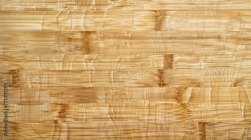 Detailed view of a sustainable bamboo desk surface  showcasing its unique texture and characteristics. Background.