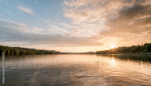 summer nature lake water sunset landscape