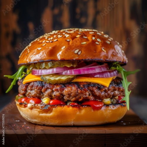 Savor the Flavor: Hamburger with Prominent Vegetable Meat