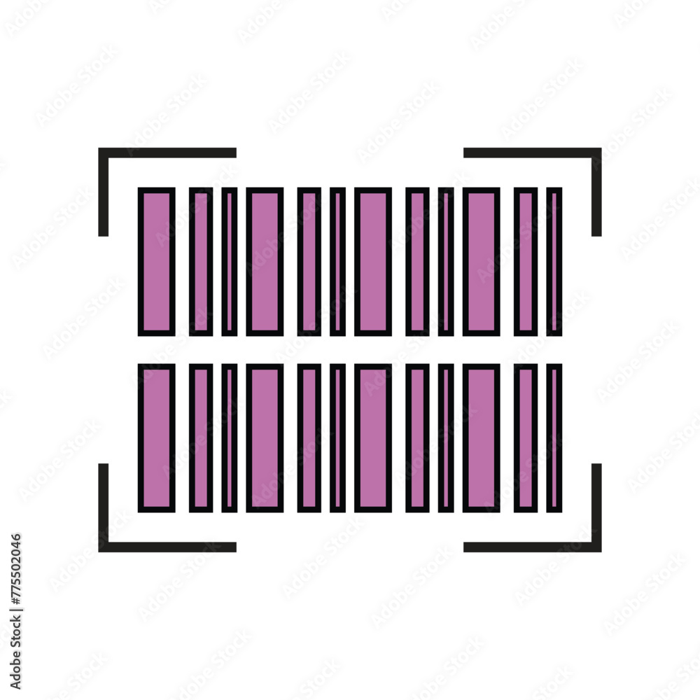 Barcode icon flat vector illustration. Barcode icon flat vector illustration.