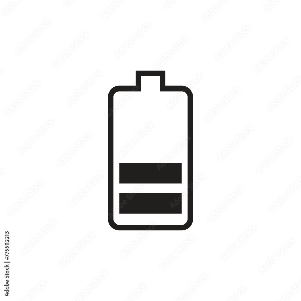 battery icon in flat style with background. battery icon in flat style with background.