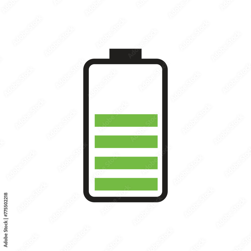 battery icon in flat style with background. battery icon in flat style with background.