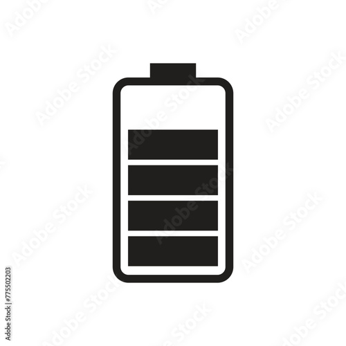 Flat battery icon symbol vector Illustration.