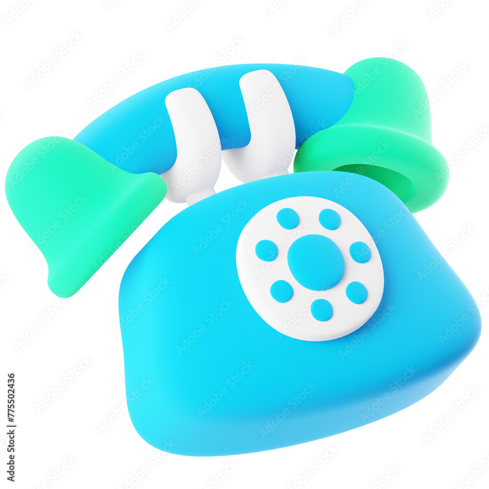 3D Icon landline phone Illustration