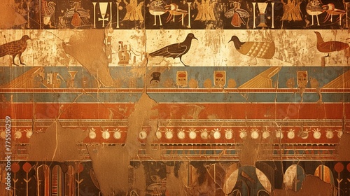 ヒエログリフのテクスチャー、エジプト文明1