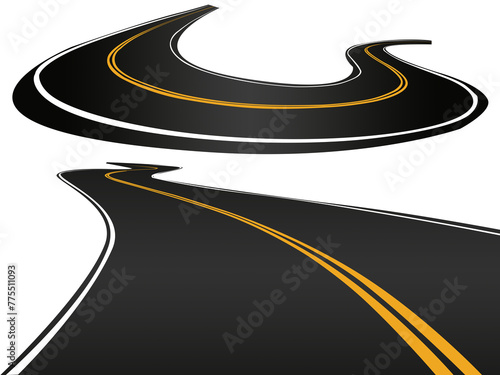 Curved and Zig Zag Road