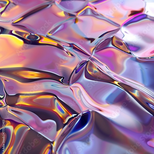 A captivating display of prismatic colors on a liquid surface, super realistic photo