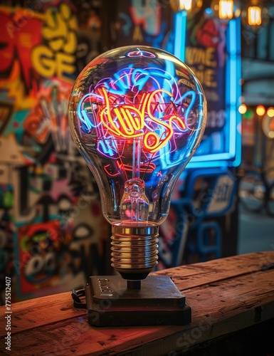  Innovation Labs Neon glow Neo-expressionism  Vintage and Retro , photo
