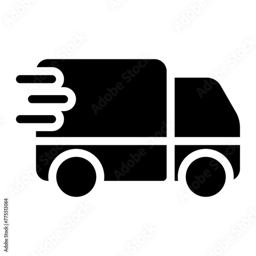 fast delivery glyph icon