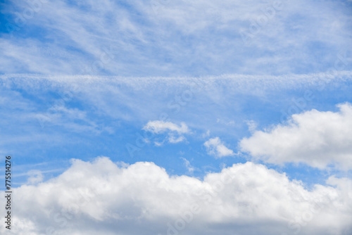青空と白い雲　コピースペース